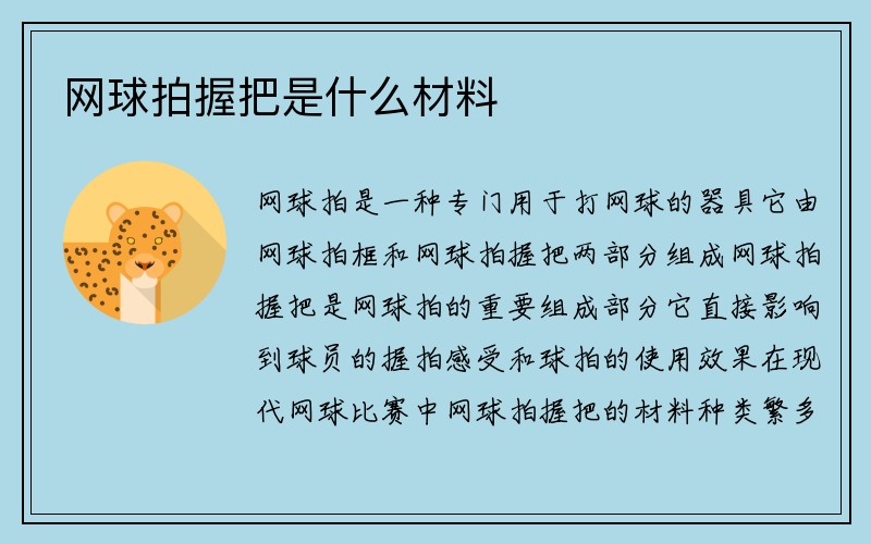 网球拍握把是什么材料