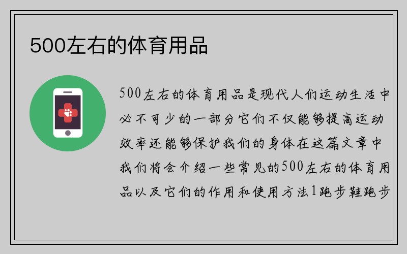 500左右的体育用品